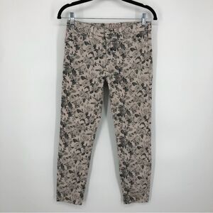 J Brand Capri Pants Womens 27 Roses Gray Wash Floral Monochrome Whymsigoth